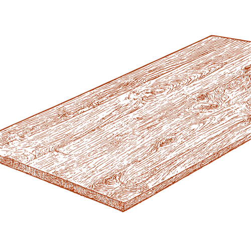 Eichentischplatte aus verleimtem Massivholz