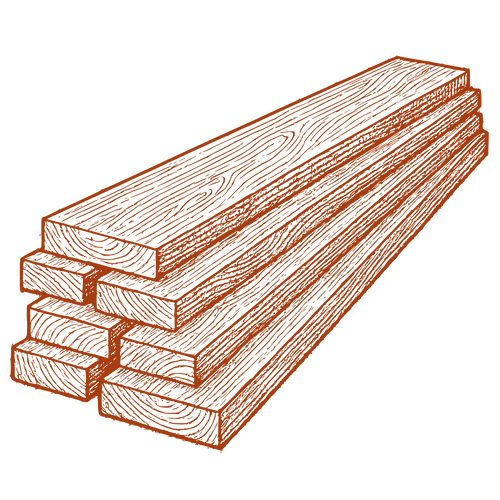 Massivholz-Bretter zugeschnitten für Möbelbau